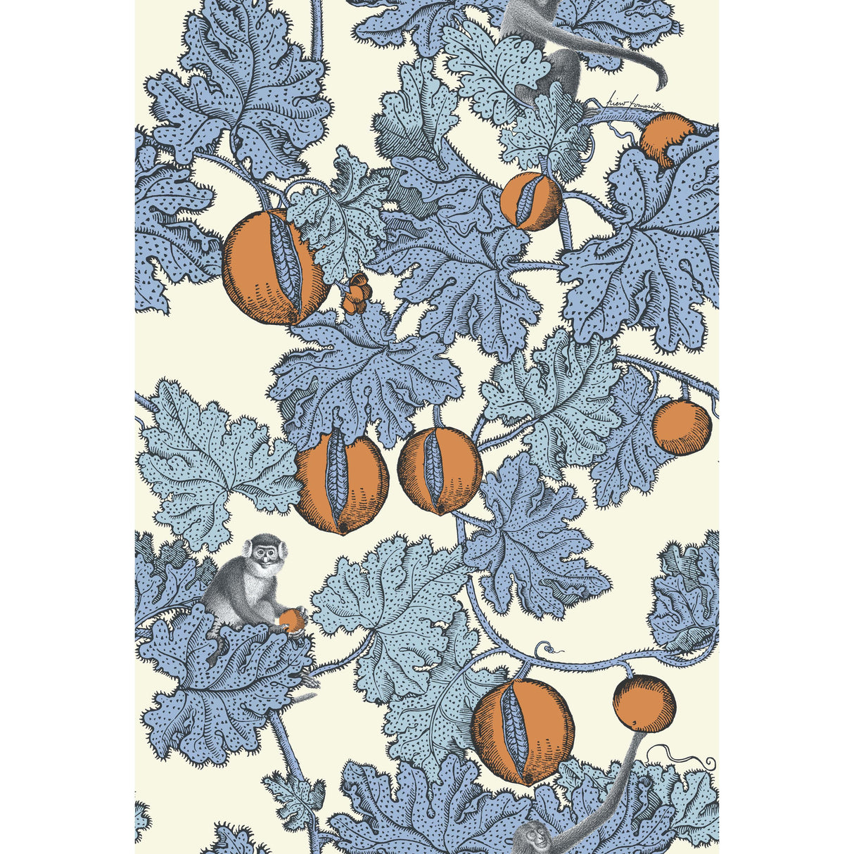 Cole & Son FRUTTO PROIBITO HYACINTH & ORANGE Wallpaper