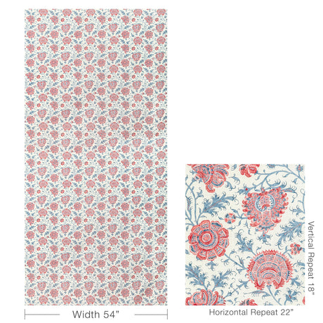 Lee Jofa INDIENNES FLORAL BERRY Fabric
