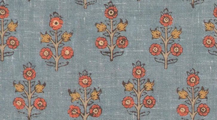 G P & J Baker POPPY SPRIG DENIM Fabric