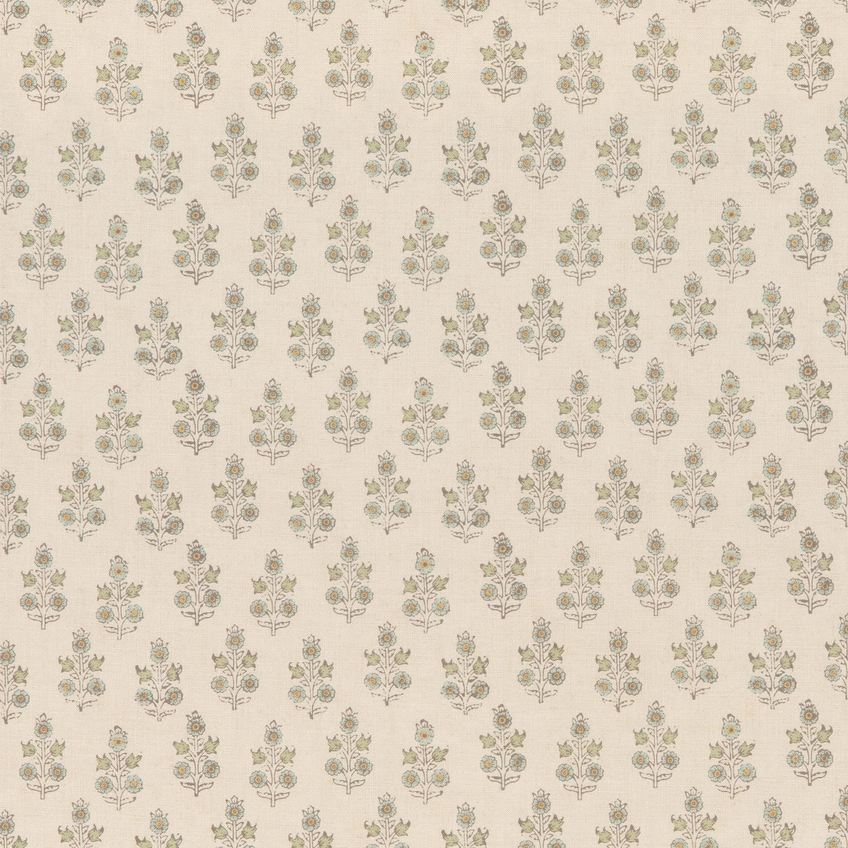 G P & J Baker POPPY SPRIG AQUA Fabric