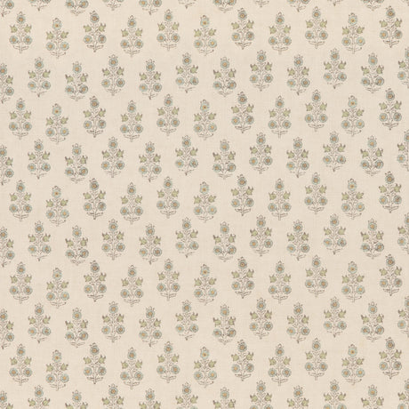 G P & J Baker POPPY SPRIG AQUA Fabric