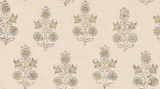 G P & J Baker POPPY SPRIG AQUA Fabric