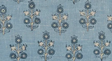 G P & J Baker POPPY SPRIG BLUE Fabric