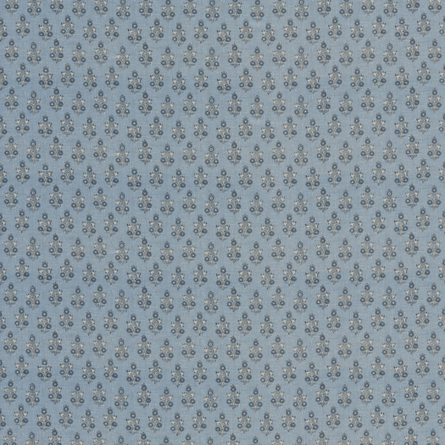 G P & J Baker POPPY SPRIG BLUE Fabric
