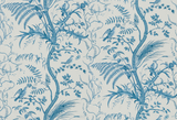 Brunschwig & Fils BIRD AND THISTLE BLUE Wallpaper