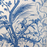 Brunschwig & Fils BIRD AND THISTLE COTTON PRINT BLUE Fabric
