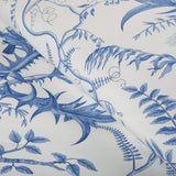 Brunschwig & Fils BIRD AND THISTLE COTTON PRINT BLUE Fabric