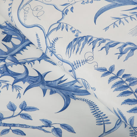 Brunschwig & Fils BIRD AND THISTLE COTTON PRINT BLUE Fabric