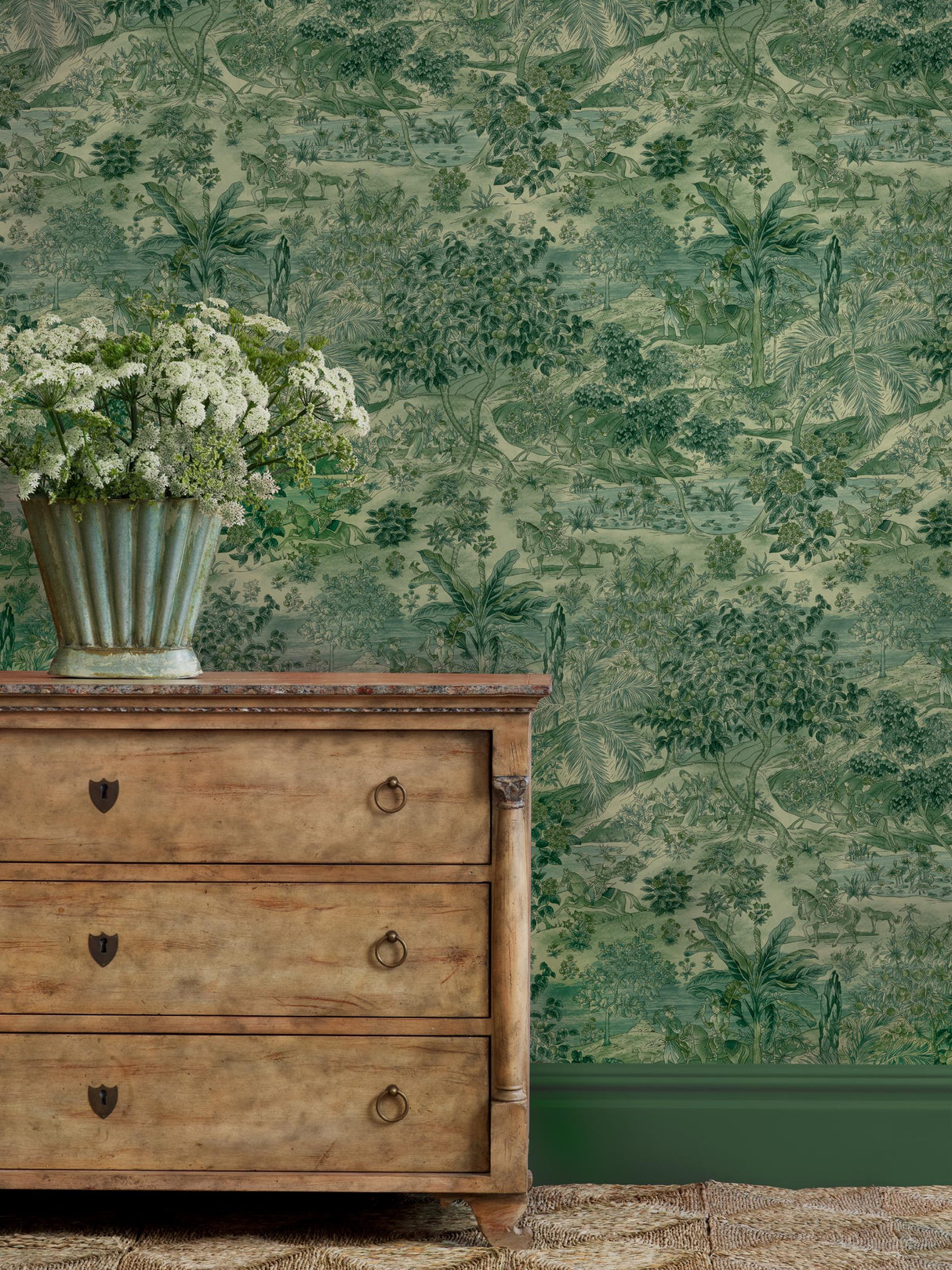 G P & J Baker RAMAYANA EMERALD Wallpaper