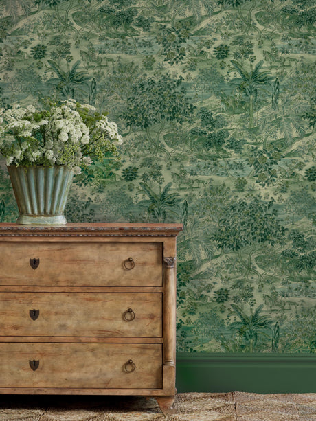 G P & J Baker RAMAYANA EMERALD Wallpaper