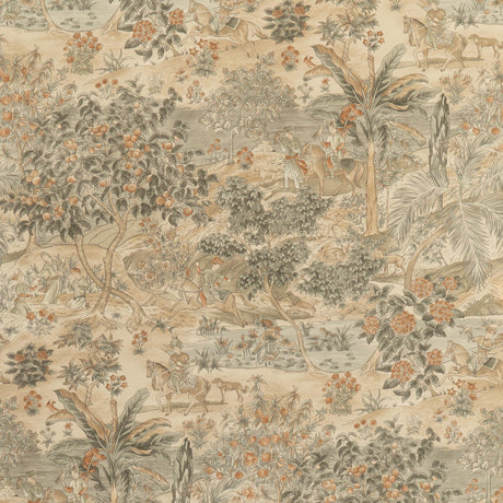 G P & J Baker RAMAYANA WOODSMOKE Wallpaper