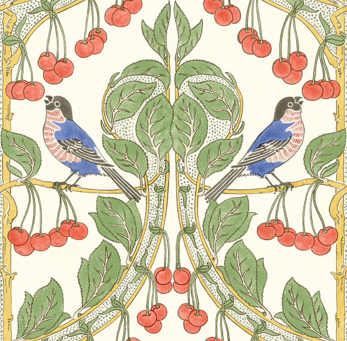 G P & J Baker BIRDS & CHERRIES MULTI Wallpaper