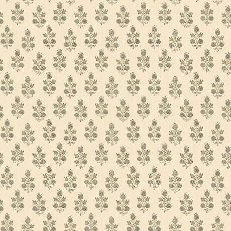 G P & J Baker POPPY SPRIG AQUA Wallpaper