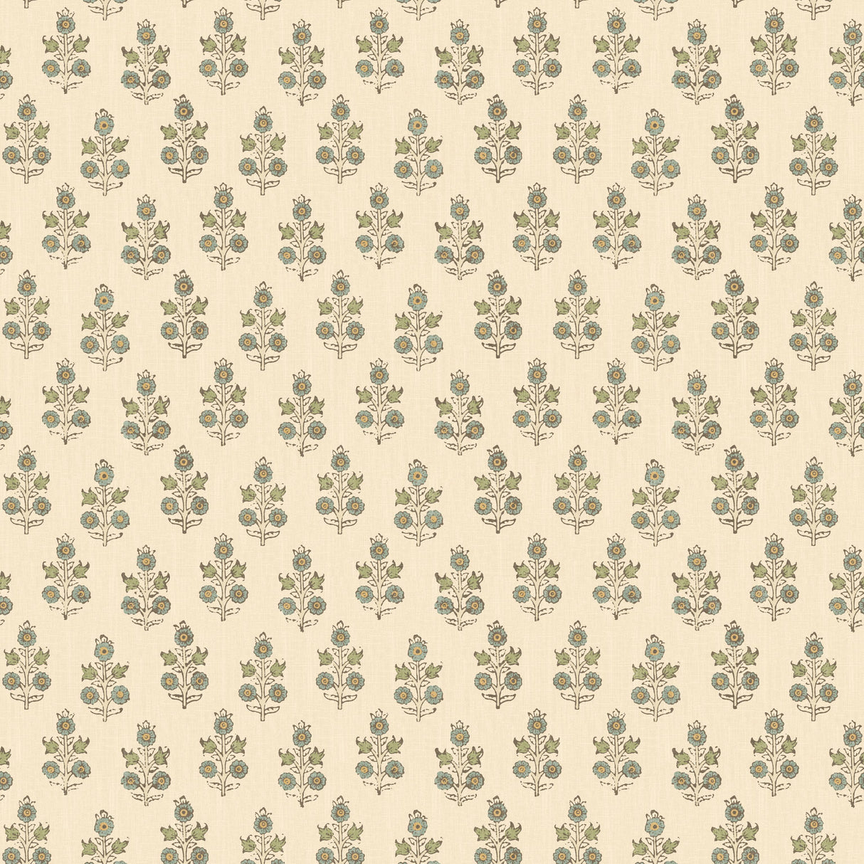 G P & J Baker POPPY SPRIG AQUA Wallpaper