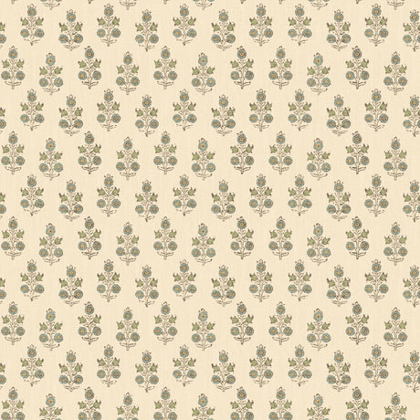 G P & J Baker POPPY SPRIG AQUA Wallpaper