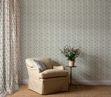 G P & J Baker POPPY SPRIG AQUA Wallpaper