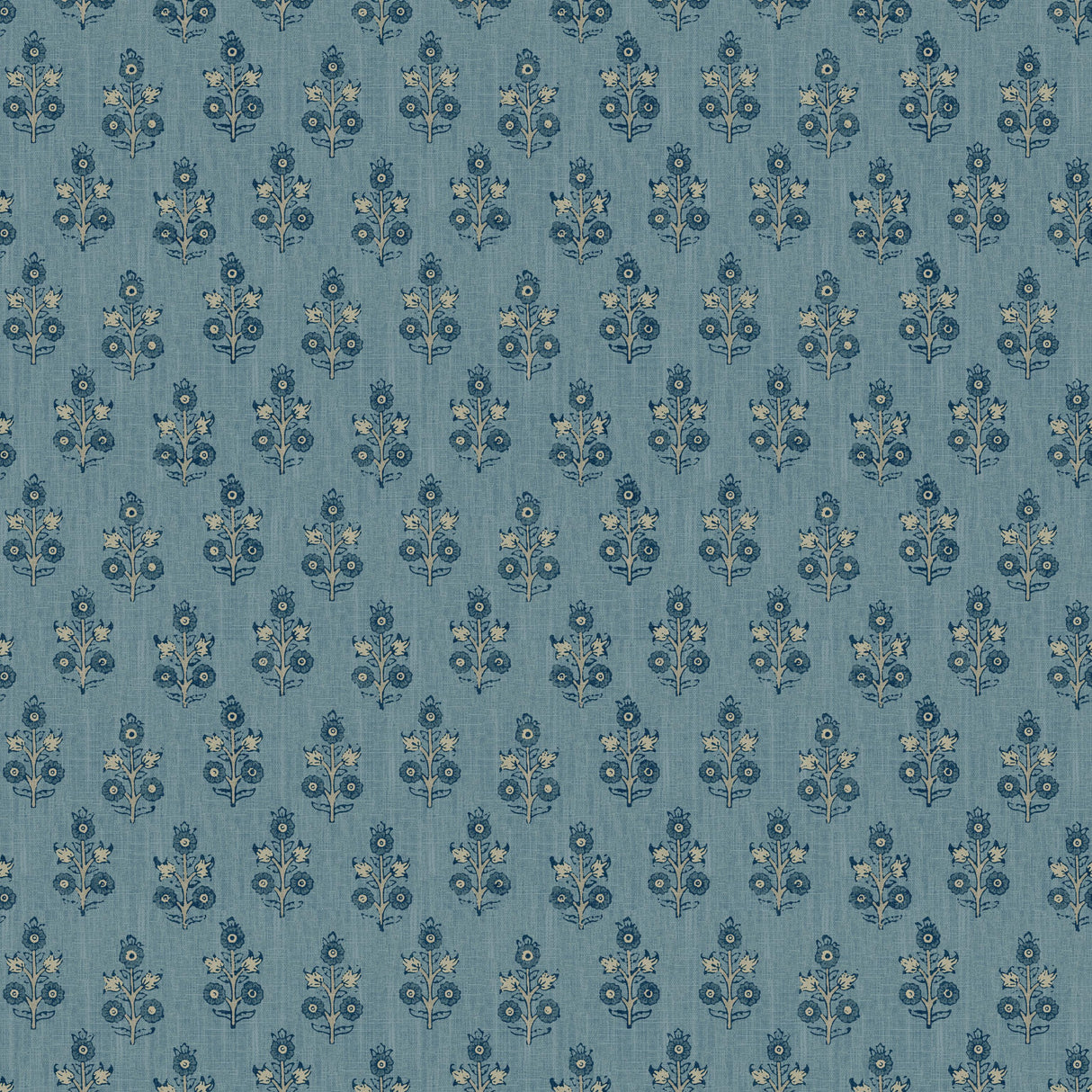 G P & J Baker POPPY SPRIG BLUE Wallpaper
