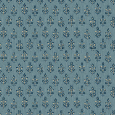 G P & J Baker POPPY SPRIG BLUE Wallpaper