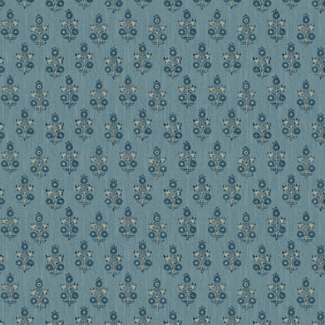 G P & J Baker POPPY SPRIG BLUE Wallpaper