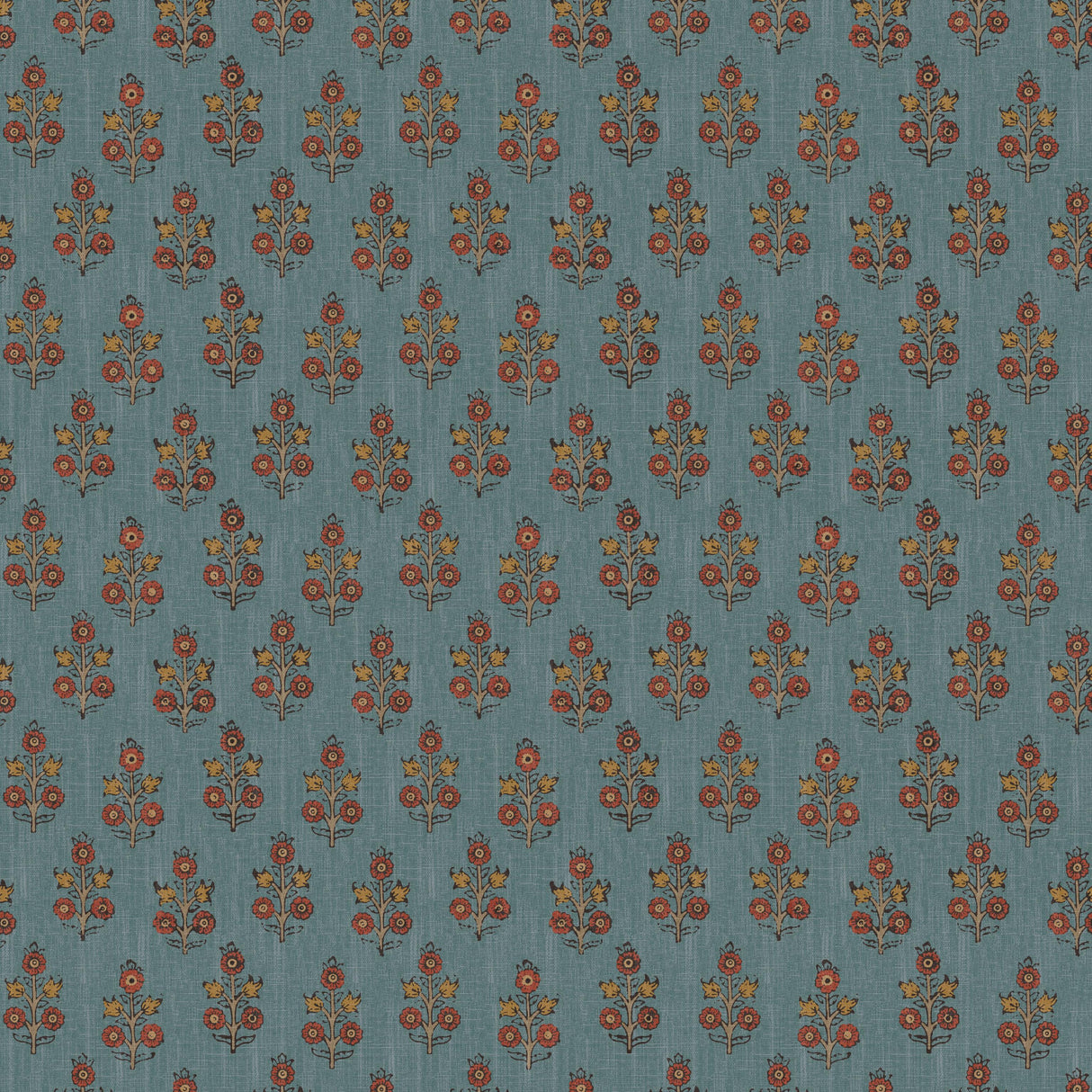G P & J Baker POPPY SPRIG DENIM Wallpaper