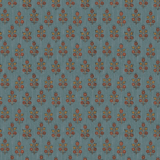 G P & J Baker POPPY SPRIG DENIM Wallpaper