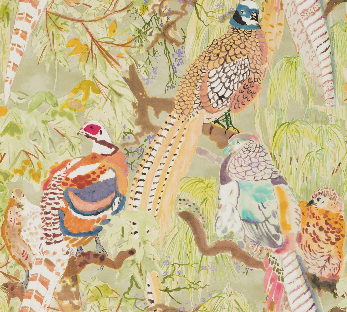 Mulberry GAME BIRDS MULTI Wallpaper