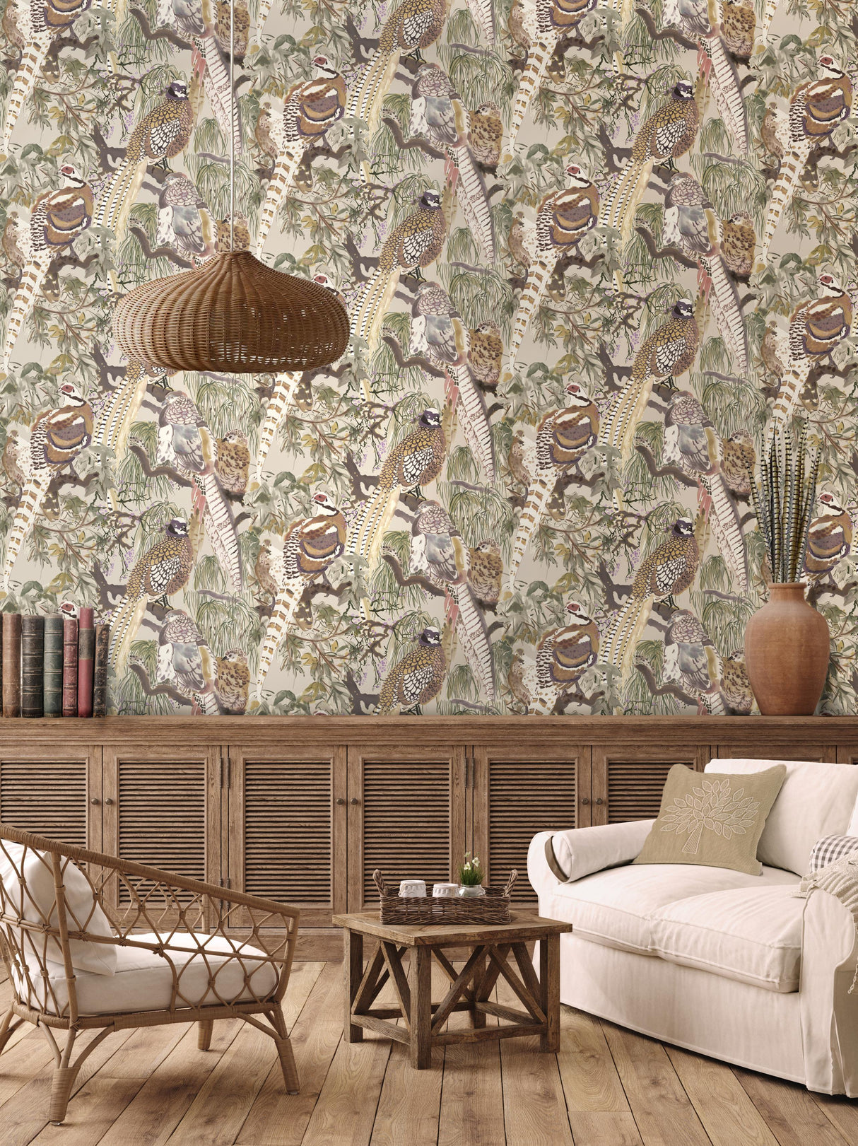 Mulberry GAME BIRDS ANTIQUE Wallpaper
