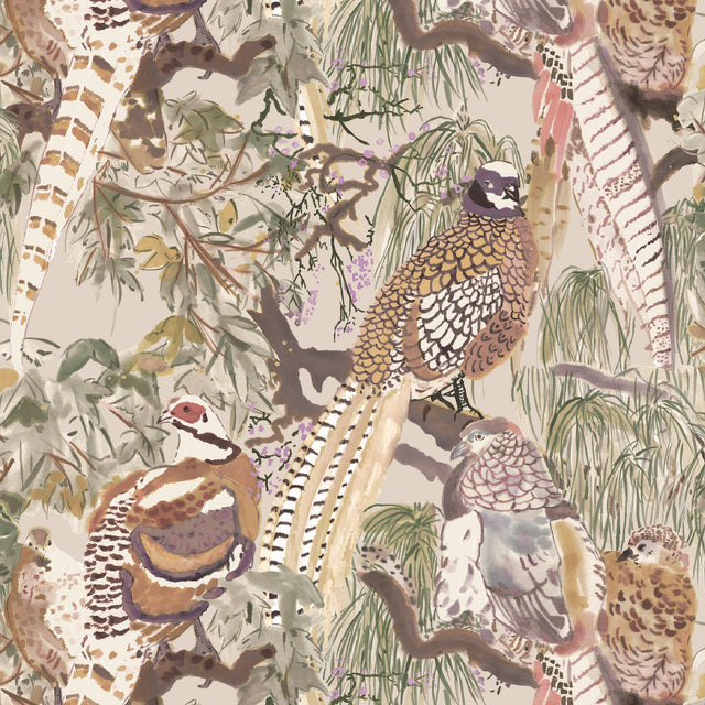 Mulberry GAME BIRDS ANTIQUE Wallpaper