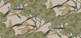 Mulberry GRAND FLYING DUCKS EMERALD Wallpaper