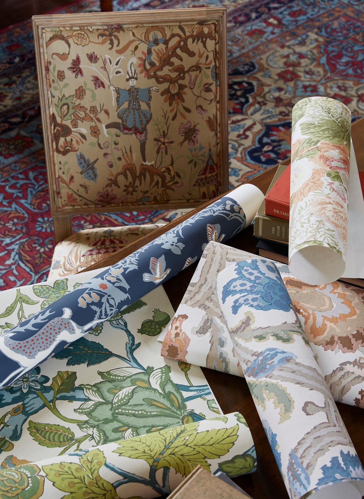 Lee Jofa CHINESE PEONY WP BLUE Wallpaper