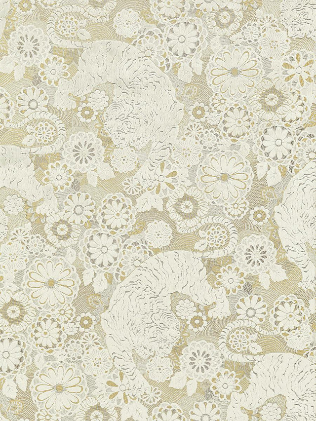Scalamandre Siberian Tiger White Tawny Fabric