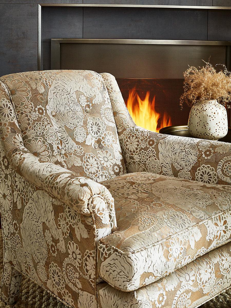 Scalamandre Siberian Tiger White Tawny Fabric