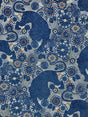 Scalamandre Siberian Tiger Sapphire Flame Fabric