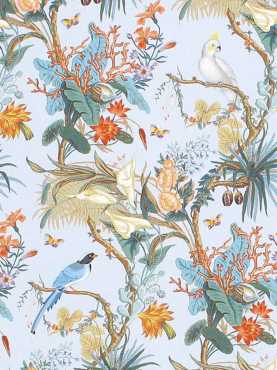 Scalamandre Cinque Terra Coral Sky Fabric