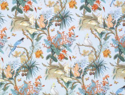 Old World Weavers Cinque Terra Coral Sky Fabric