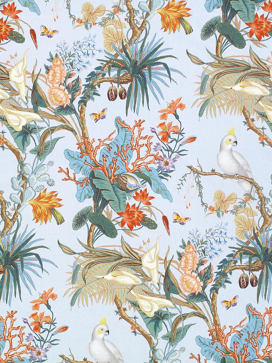 Scalamandre Cinque Terra Coral Sky Fabric