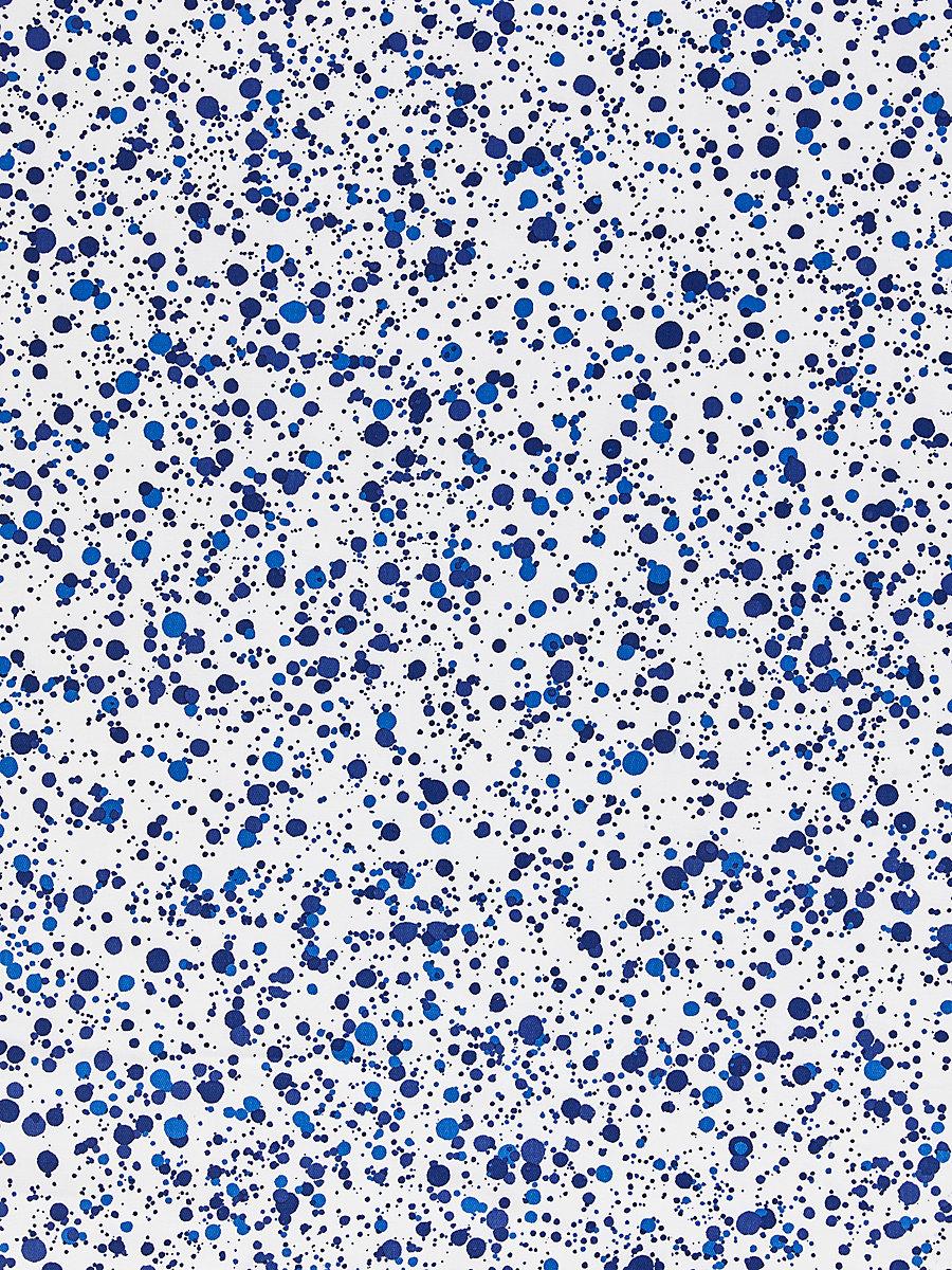 Hinson Spatter Cotton Print Navy On White Fabric