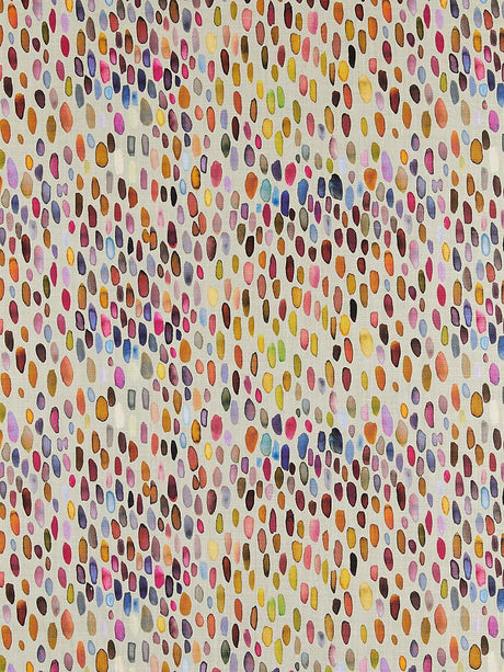Scalamandre Jamboree Linen Print Magenta / Multi Fabric
