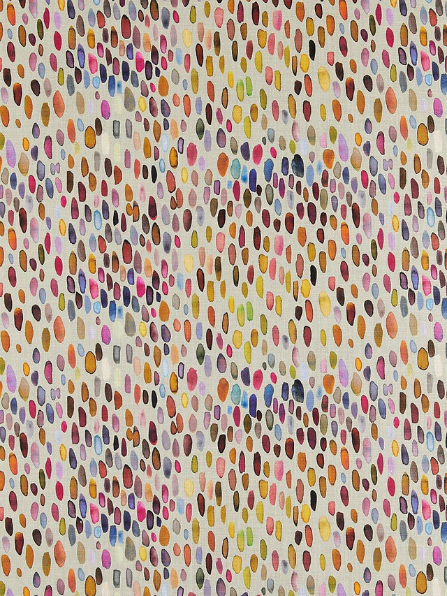 Scalamandre Jamboree Linen Print Magenta / Multi Fabric