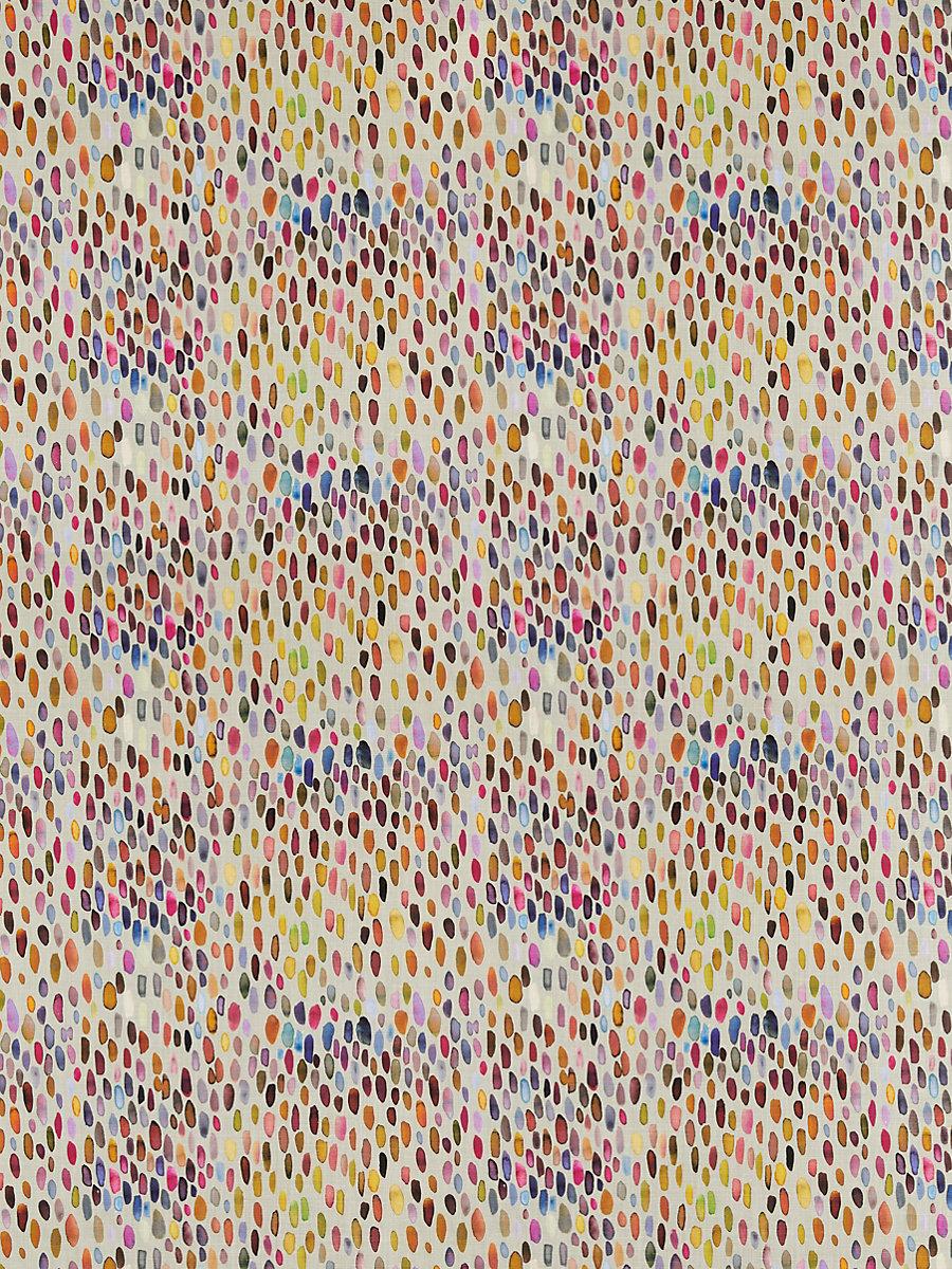 Scalamandre Jamboree Linen Print Magenta / Multi Fabric