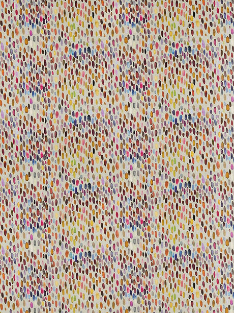 Scalamandre Jamboree Linen Print Magenta / Multi Fabric