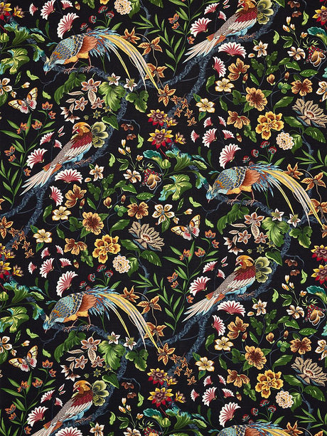 Scalamandre Botany Bay Black Ruby Fabric