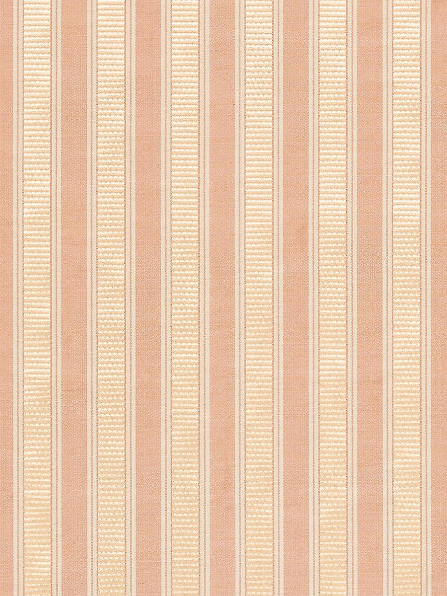 Scalamandre Shirred Stripe Peach & Beige Fabric
