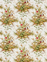 Scalamandre Edwin'S Covey Linen Print Multi On White Fabric