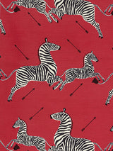 Scalamandre Zebras | Fabric Masai Red Fabric