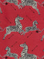 Scalamandre Zebras | Fabric Masai Red Fabric
