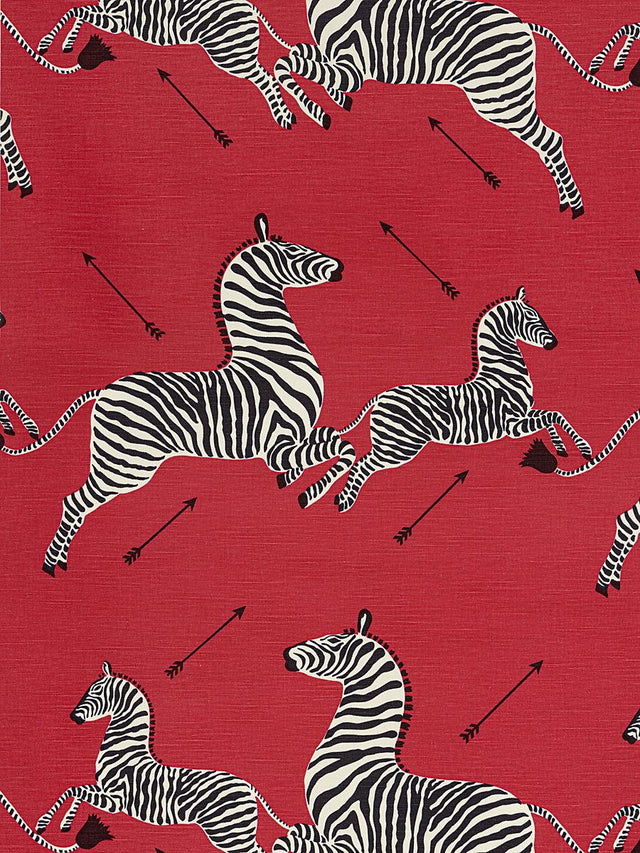 Scalamandre Zebras | Fabric Masai Red Fabric