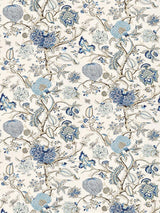 Scalamandre Pondicherry Linen Print Delft Fabric