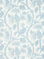 Scalamandre Balinese Peacock Linen Print Sky Fabric