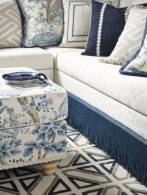 Scalamandre Kelmescott Hand Block Print Porcelain Fabric